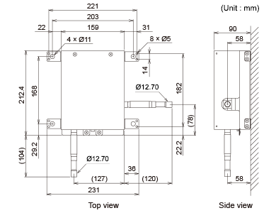 EEV unit Dimensions : 160×220×90mm