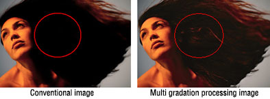 Low brightness multi gradation processing Explanation image figure