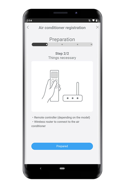 Check things necessary and Tap [Prepared].