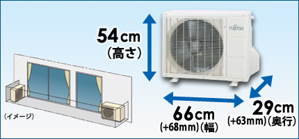 バルコニーへの設置イメージ