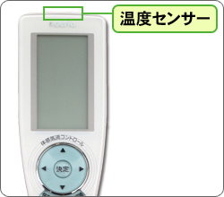 温度センサー説明写真。