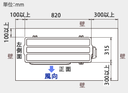 室外機設置スペース説明図