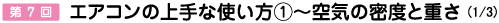 第7回 エアコンの上手な使い方１ - 空気の密度と重さ
