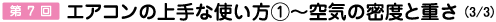 第7回 エアコンの上手な使い方１ - 空気の密度と重さ（実験してみよう! その2）。