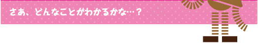[クリアくん] ：さあ、どんなことがわかるかな・・・？