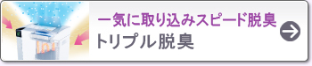 一気に取り込みスピード脱臭 トリプル脱臭