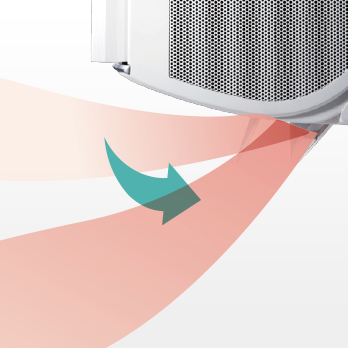 温風が吹き出すイメージ