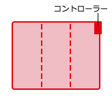 暖房面積の切り換え方向のイメージ