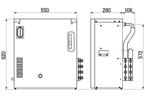 外形寸法 :  高さ58.0cm × 幅45.cm × 奥行き24.0cm