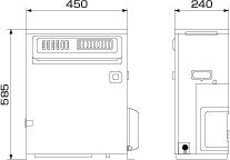 外形寸法 : 高さ58.0cm × 幅45.cm × 奥行き24.0cm