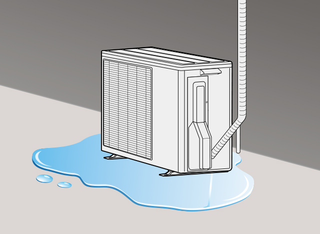 室外ユニットから水が出る・湯気が出る : よくあるご質問（エアコン