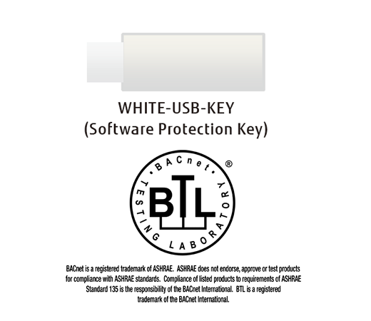 Witte USB-sleutel (softwarebeveiligingssleutel)