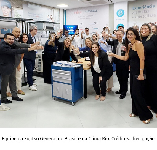 Equipe da Fujitsu General do Brasil e da Clima Rio. Créditos: divulgação