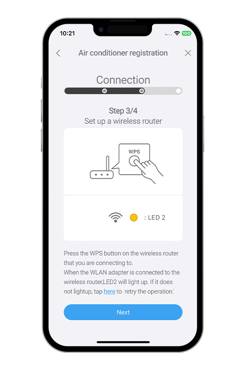 Appuyez sur le bouton WPS du routeur WLAN auquel vous vous connectez.