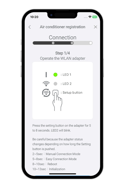 Appuyez sur le bouton WPS du routeur WLAN auquel vous vous connectez.