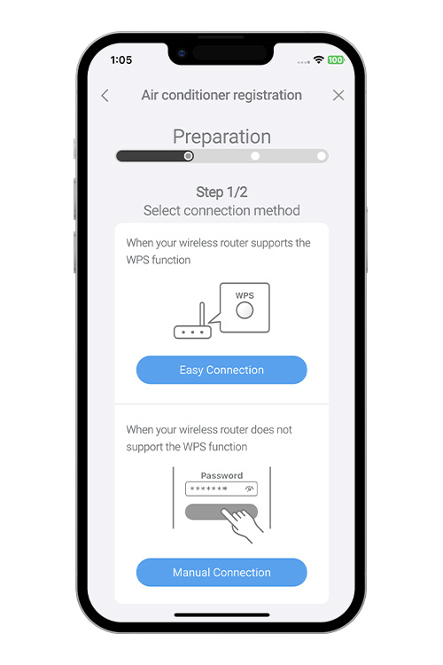 Επιλέξτε μια [Χειροκίνητη σύνδεση].