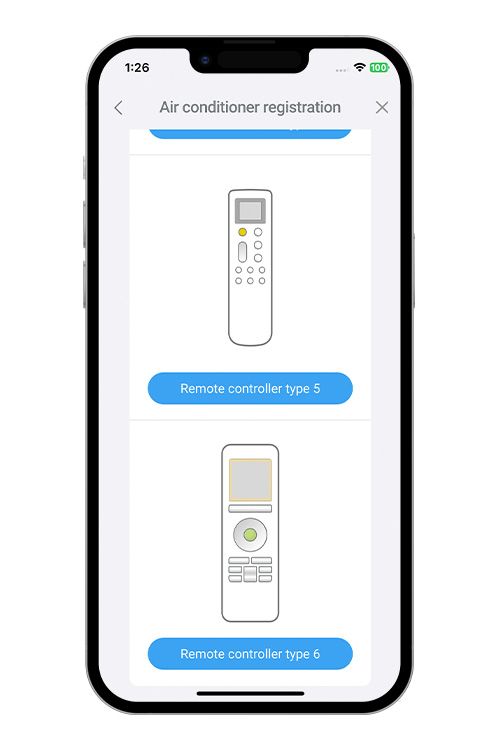 Επιλέξτε ένα [Τηλεχειριστήριο, τύπος 5]. 