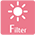 Filtro ženklas: mirksėdamas nurodo filtro valymo laikotarpį. Filtro ženklas: mirksėdamas nurodo filtro valymo laikotarpį.