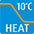 การทำความร้อน 10ºC: สามารถตั้งอุณหภูมิห้องไม่ให้ต่ำกว่า 10°C เพื่อไม่ให้ห้องเย็นเกินไปเมื่อไม่มีคนอยู่