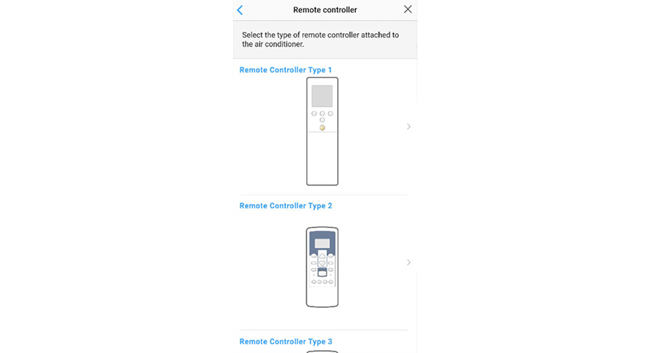 Select a [Remote Controller Type 1]