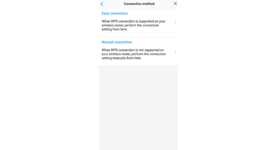 Select a [Easy connection]