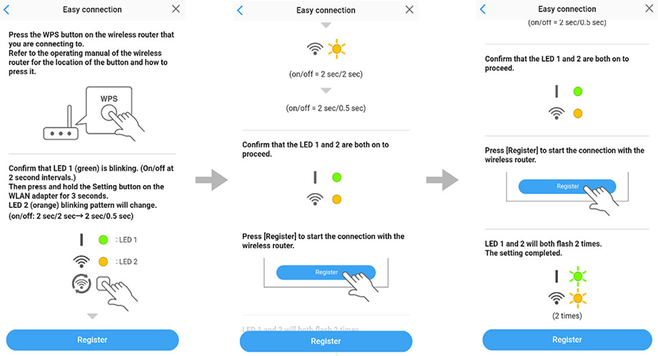 Press the WPS button
