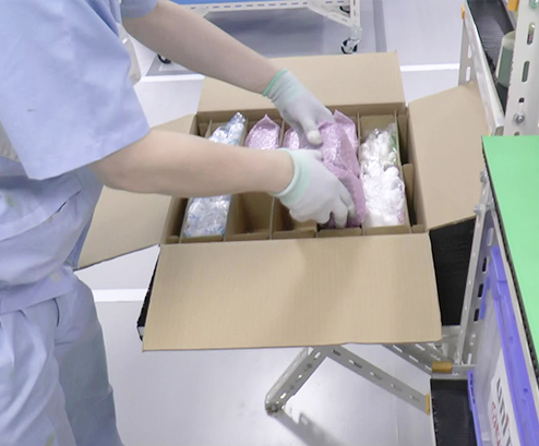 実装工程フローチャート、梱包・出荷