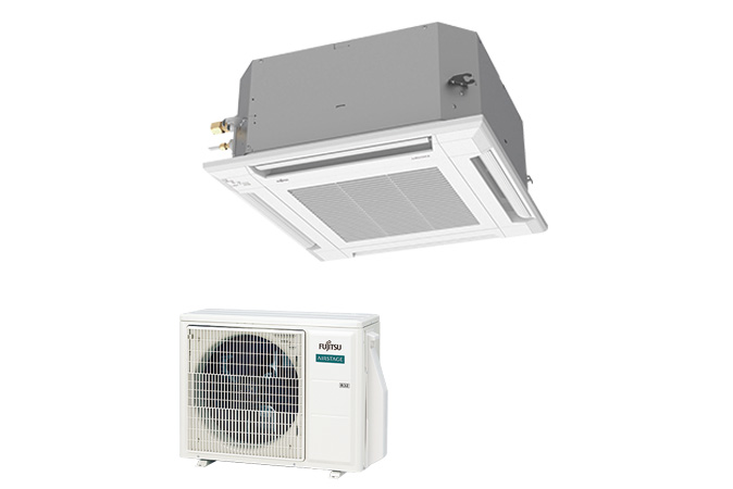 Inomhusenhet, fjärrstyrenhet, utomhusenhet