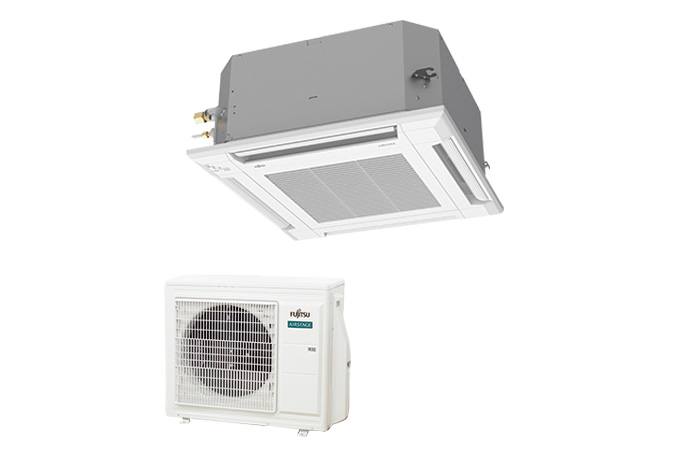 Inomhusenhet, fjärrstyrenhet, utomhusenhet