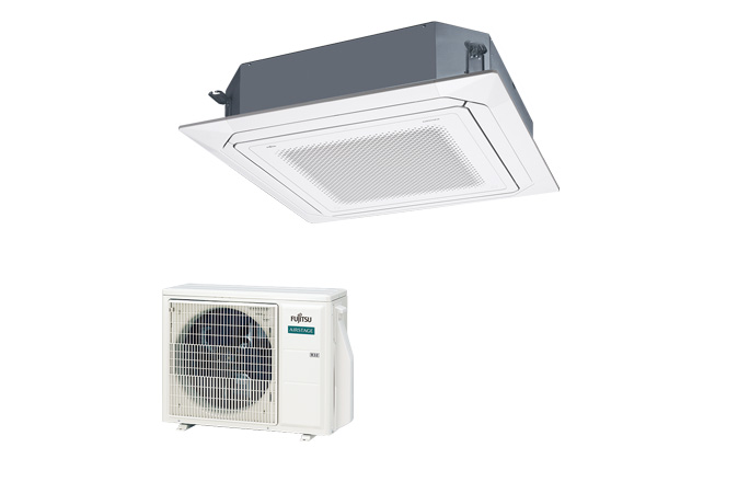 Inomhusenhet, fjärrstyrenhet, utomhusenhet