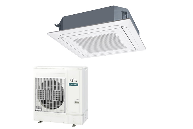 Inomhusenhet, fjärrstyrenhet, utomhusenhet