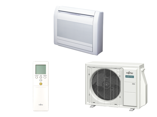 Inomhusenhet, fjärrstyrenhet, utomhusenhet