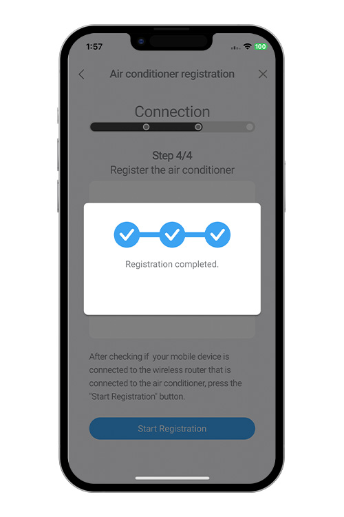 The setting is completed.